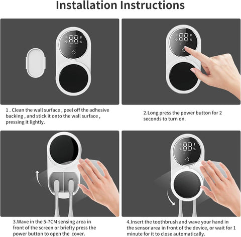 Double Automatic Sensing Toothbrush Box